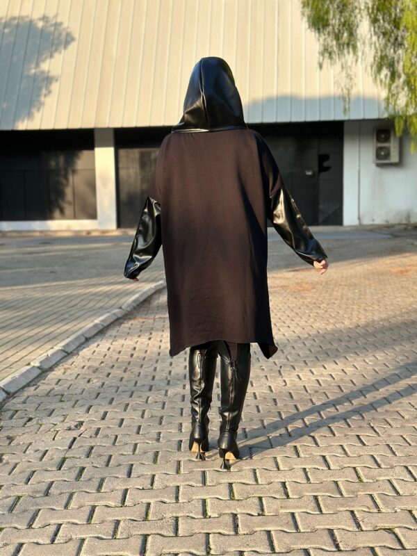 Tasarım lacivert yaka sweatshirt